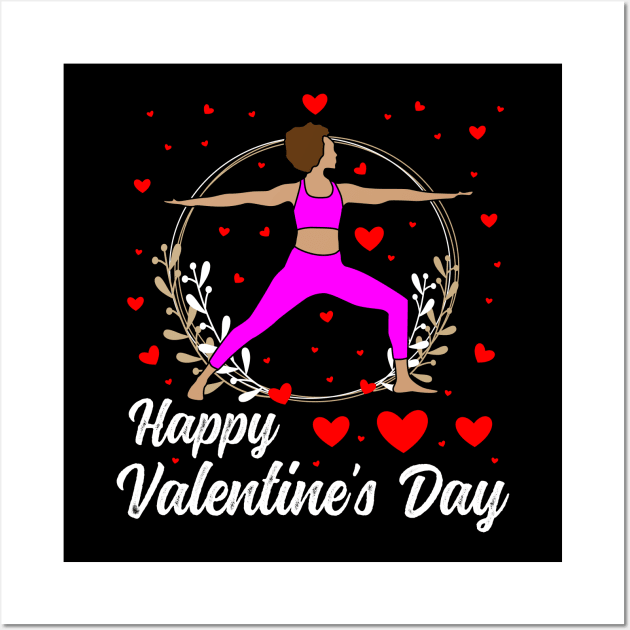 Valentine's Day Yoga Lover Gift Idea For Couples Wall Art by TeesbyJohn